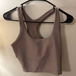 T.J.Maxx Taupe Ribbed Crop Top